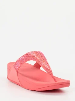 FitFlop – Zehentrenner aus Textil in Korallrosa