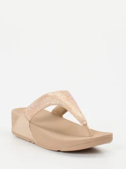 FitFlop – Zehentrenner aus Textil mit Strassbesatz