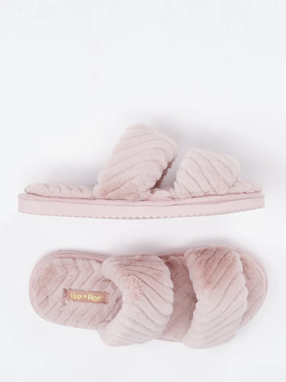 Flip Flop – Pantolette aus Textil in Altrosa