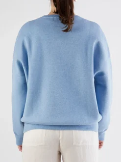 FLONA – Feinstrickpullover aus Baumwolle-Kaschmir Hellblau