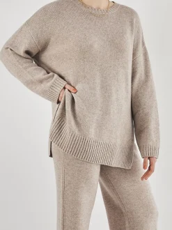 FLONA – Pullover aus Kaschmir in Beigegrau