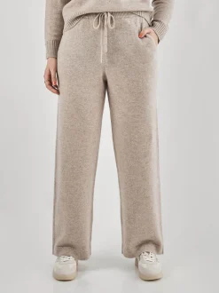 FLONA – Strickhose aus Kaschmir in Beige