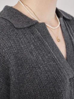 FLONA – Strickpullover aus Wolle anthrazitgrau