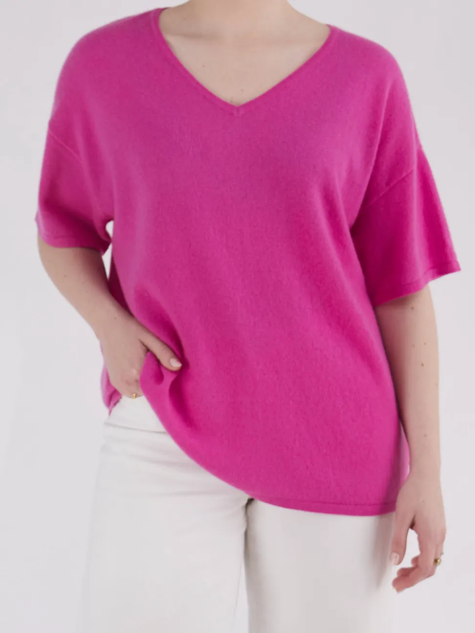 FLONA – Strickshirt aus Kaschmir in Pink
