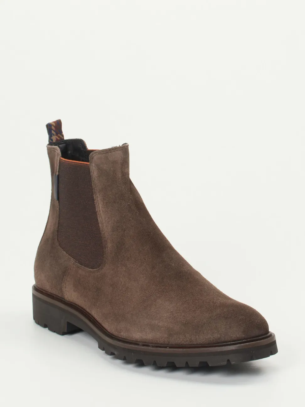 Floris van Bommel – Chelsea Boots aus Veloursleder braun