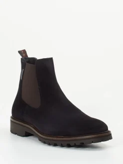 Floris van Bommel – Chelsea Boots aus Veloursleder Schwarz