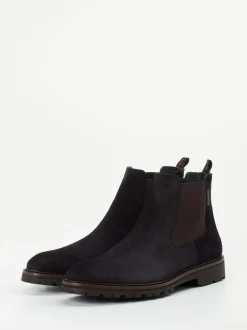 Floris van Bommel – Chelsea Boots aus Veloursleder Schwarz