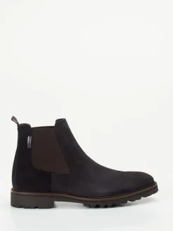 Floris van Bommel – Chelsea Boots aus Veloursleder Schwarz