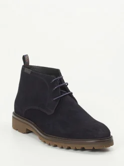 Floris van Bommel – Desert Boots aus Veloursleder Blau