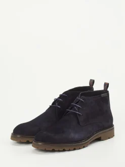 Floris van Bommel – Desert Boots aus Veloursleder Blau