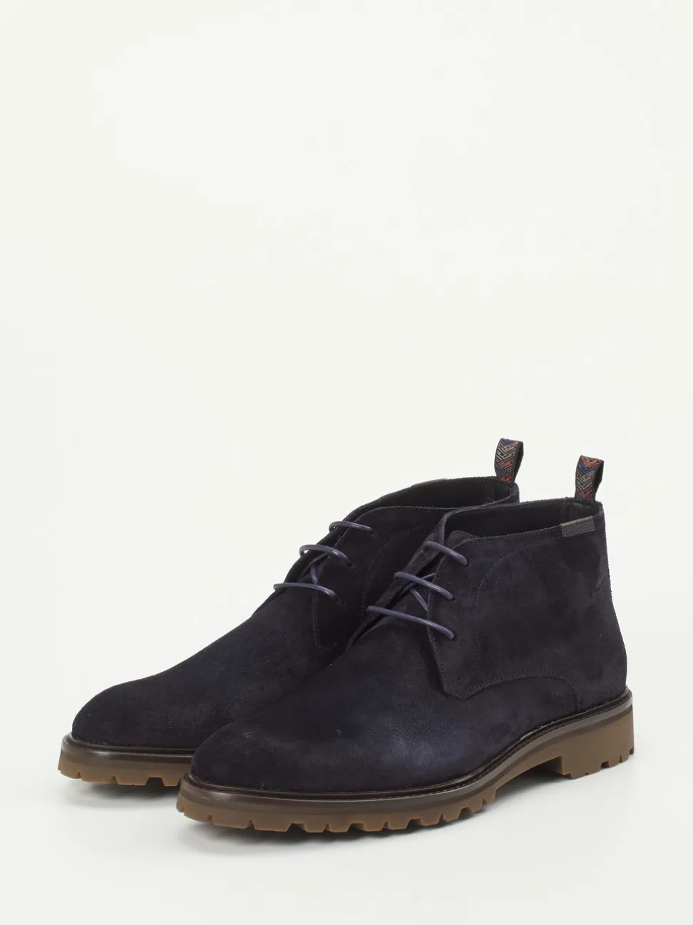 Floris van Bommel – Desert Boots aus Veloursleder Blau