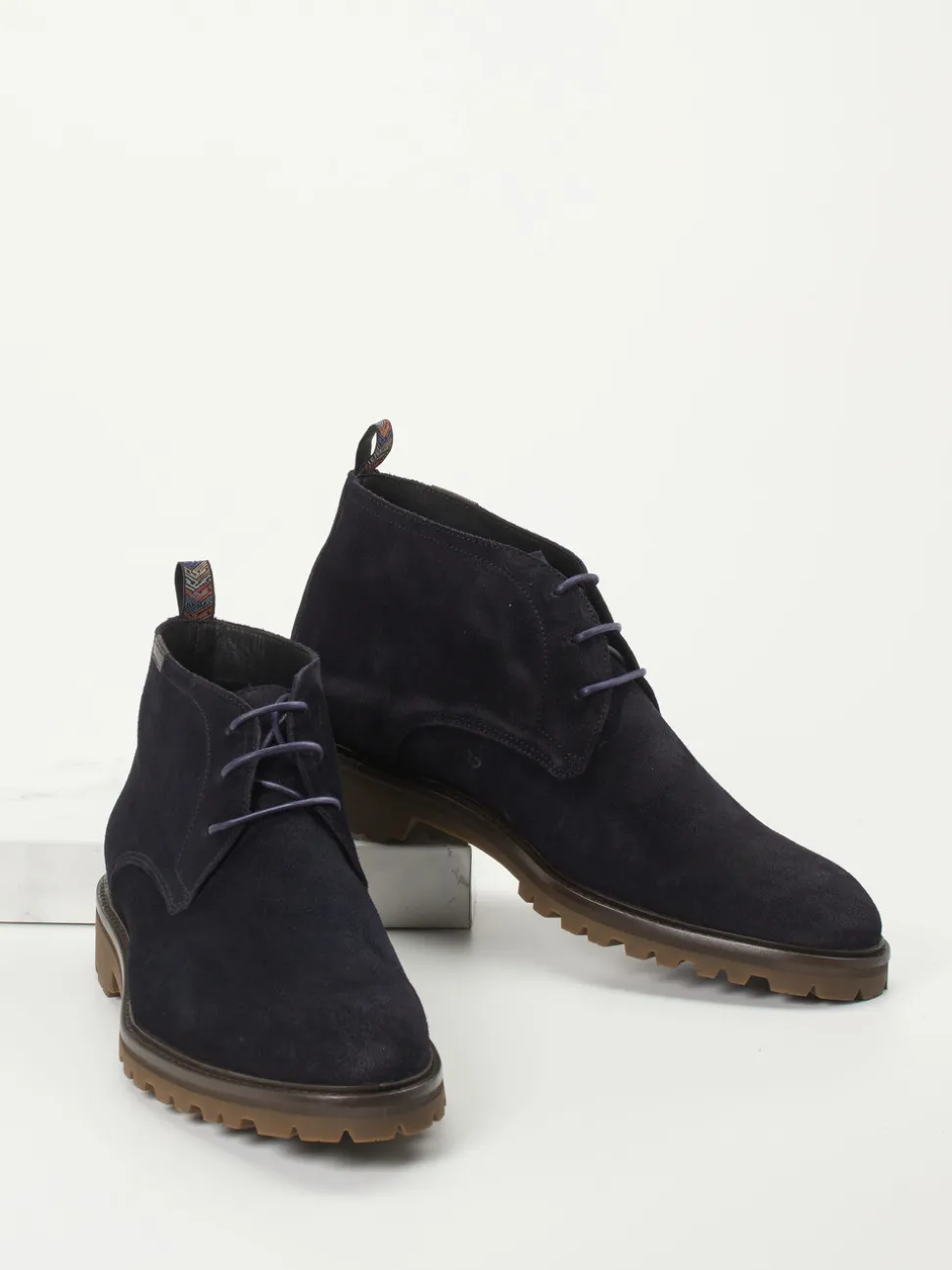 Floris van Bommel – Desert Boots aus Veloursleder Blau