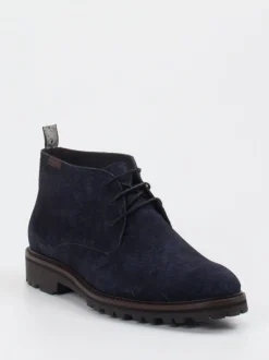 Floris van Bommel – Desert Boots aus Veloursleder Blau