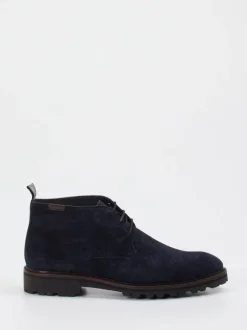 Floris van Bommel – Desert Boots aus Veloursleder Blau