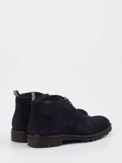 Floris van Bommel – Desert Boots aus Veloursleder Blau