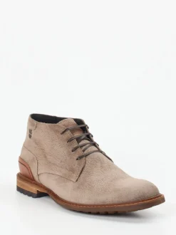 Floris van Bommel – Desert Boots aus Veloursleder taupe