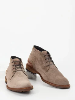 Floris van Bommel – Desert Boots aus Veloursleder taupe