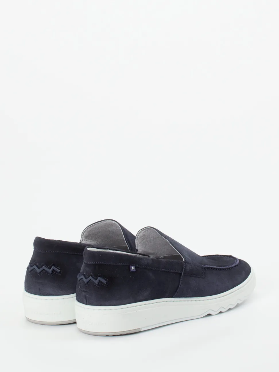 Floris van Bommel – Loafer aus Veloursleder Dunkelblau