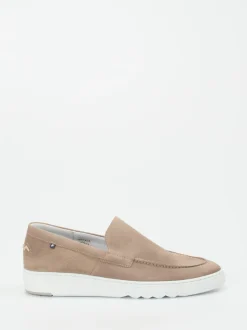 Floris van Bommel – Loafer aus Veloursleder Sandbeige