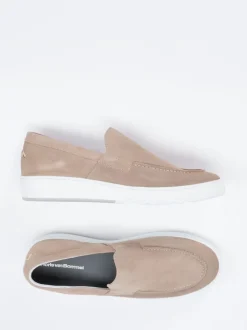 Floris van Bommel – Loafer aus Veloursleder Sandbeige