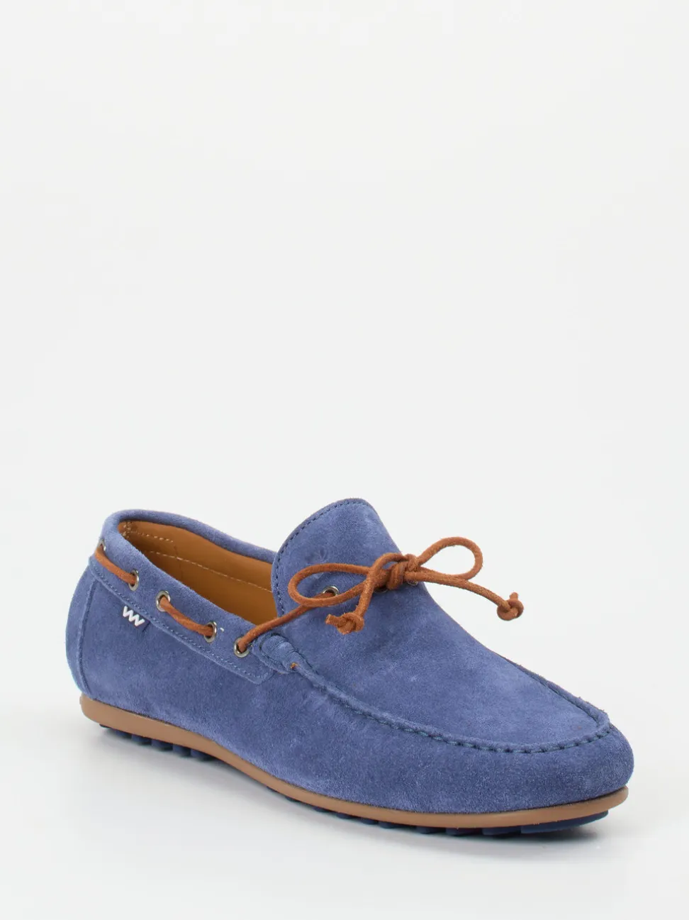 Floris van Bommel – Mokassin aus Veloursleder jeansblau