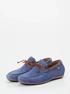 Floris van Bommel – Mokassin aus Veloursleder jeansblau