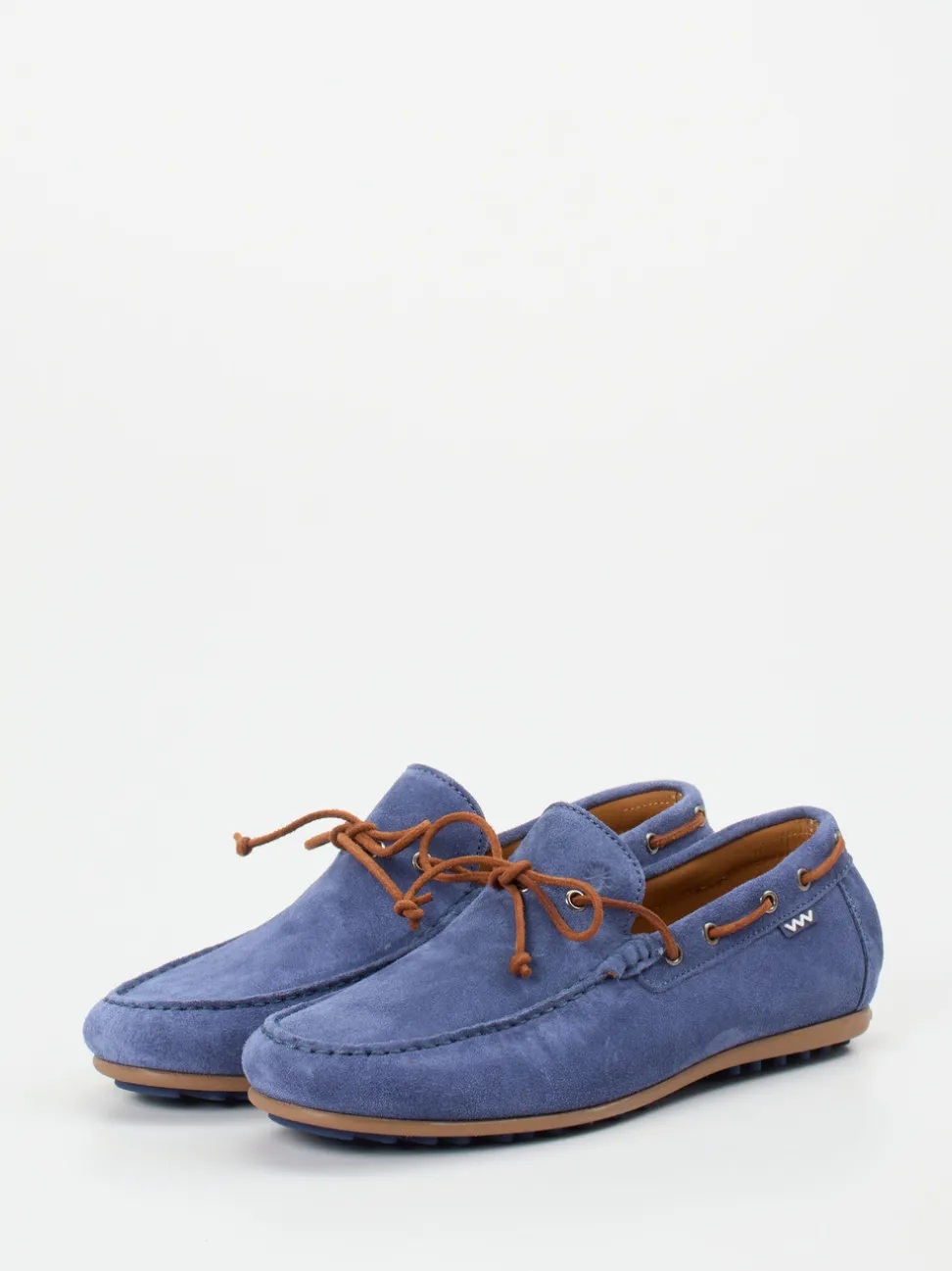 Floris van Bommel – Mokassin aus Veloursleder jeansblau