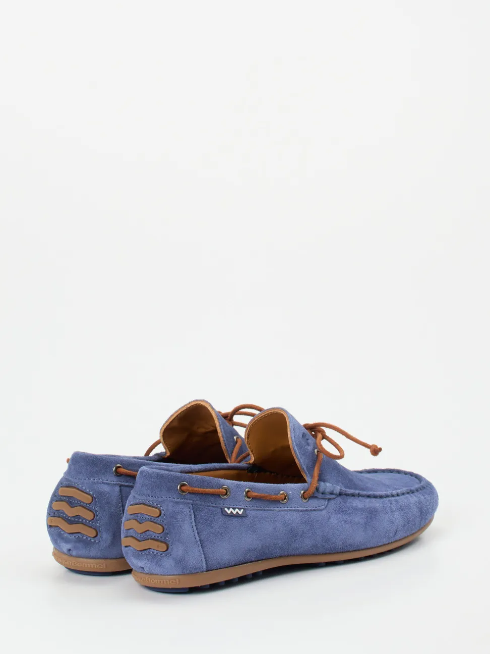 Floris van Bommel – Mokassin aus Veloursleder jeansblau