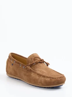 Floris van Bommel – Mokassin aus Veloursleder Cognac