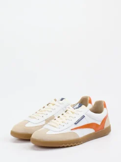 Floris van Bommel – Retro-Sneaker aus Veloursleder Weiß