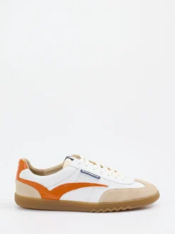 Floris van Bommel – Retro-Sneaker aus Veloursleder Weiß