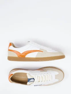 Floris van Bommel – Retro-Sneaker aus Veloursleder Weiß