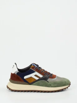 Floris van Bommel – Retro-Sneaker aus Veloursleder grün