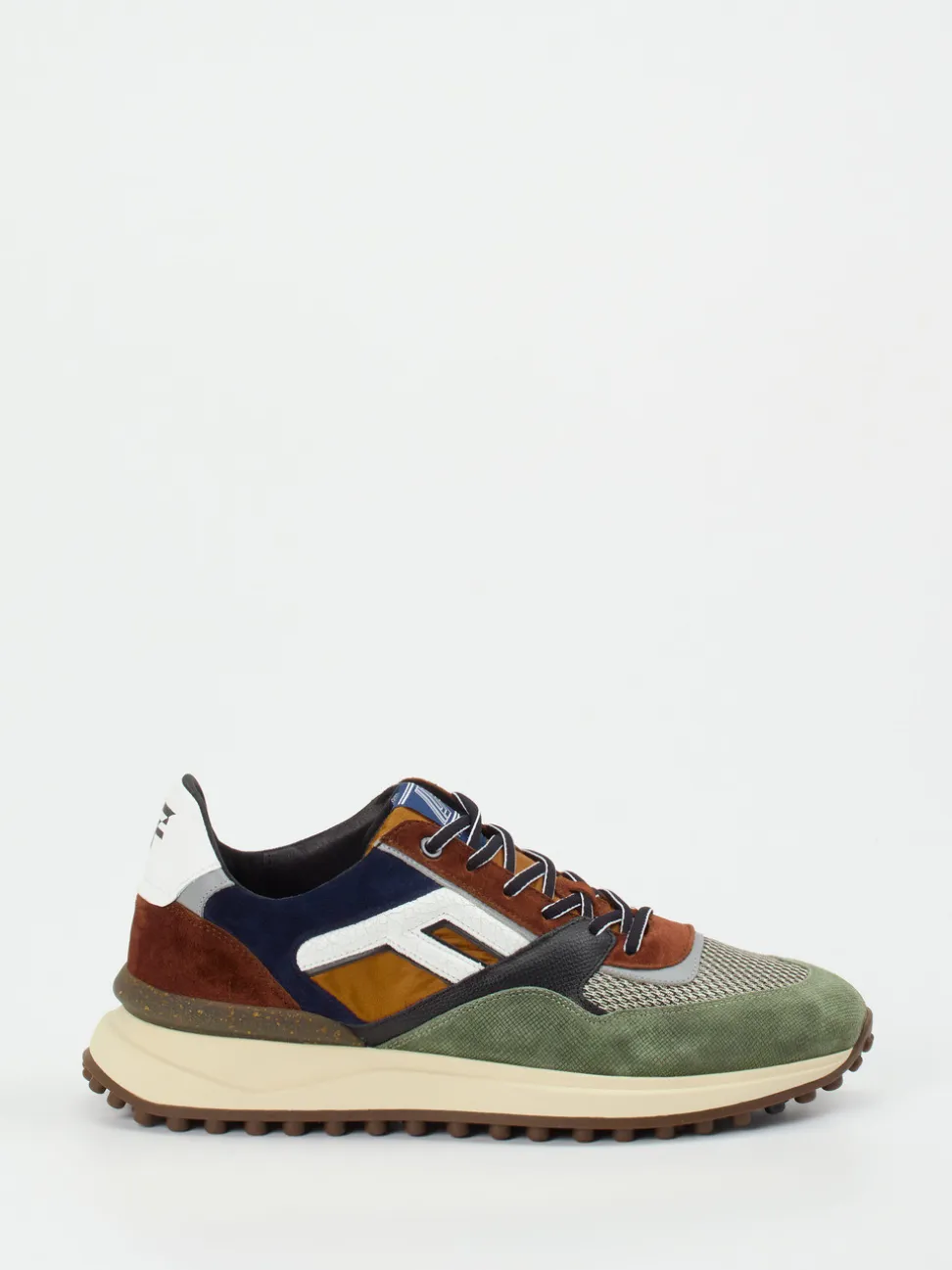 Floris van Bommel – Retro-Sneaker aus Veloursleder grün