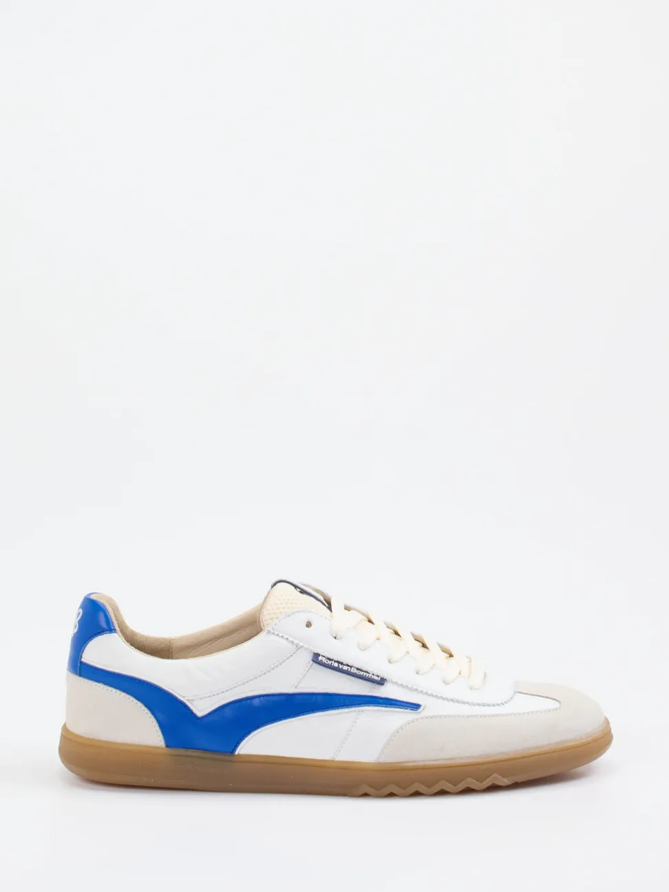 Floris van Bommel – Retro-Sneaker aus Veloursleder weiß