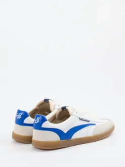 Floris van Bommel – Retro-Sneaker aus Veloursleder weiß