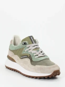 Floris van Bommel – Retro-Sneaker aus Veloursleder grün