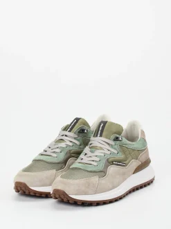 Floris van Bommel – Retro-Sneaker aus Veloursleder grün