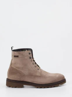 Floris van Bommel – Schnürboots aus Veloursleder Taupe