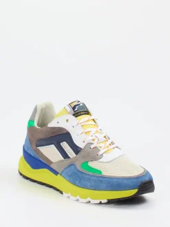 Floris van Bommel – Sneaker aus Velour/Textil multicolor
