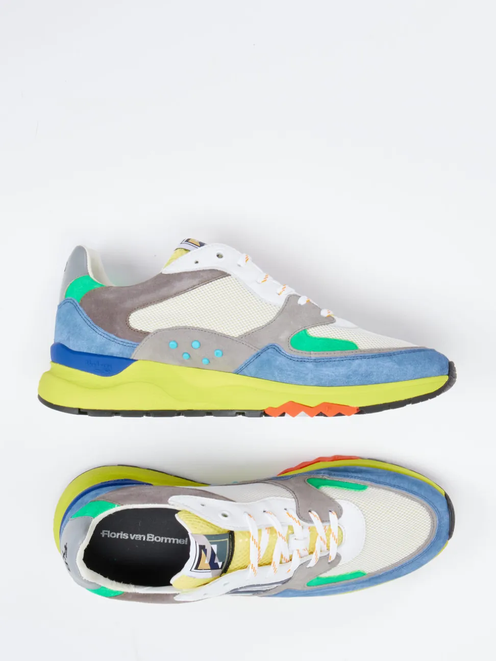 Floris van Bommel – Sneaker aus Velour/Textil multicolor