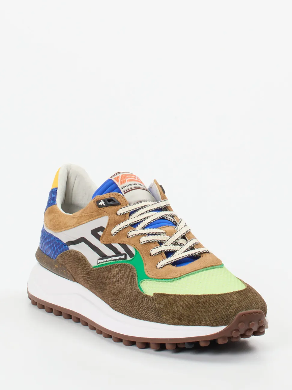 Floris van Bommel – Sneaker aus Veloursleder Braun
