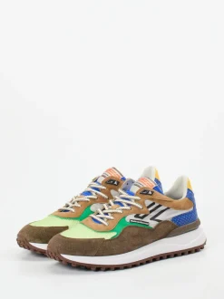 Floris van Bommel – Sneaker aus Veloursleder Braun