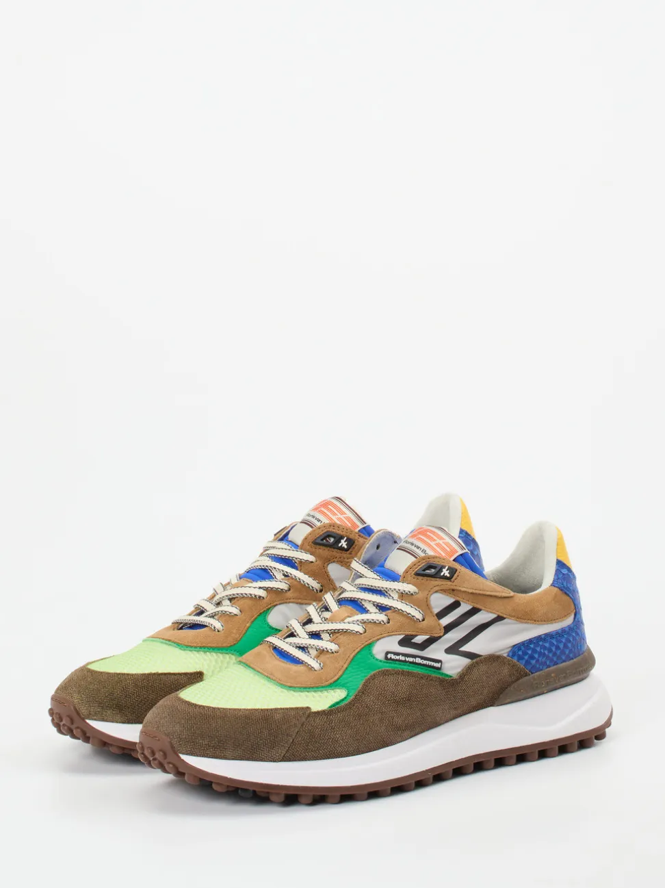 Floris van Bommel – Sneaker aus Veloursleder Braun