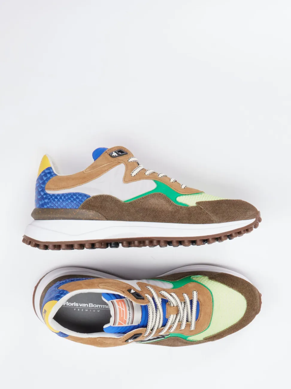 Floris van Bommel – Sneaker aus Veloursleder Braun