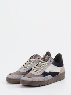 Floris van Bommel – Sneaker aus Veloursleder grau