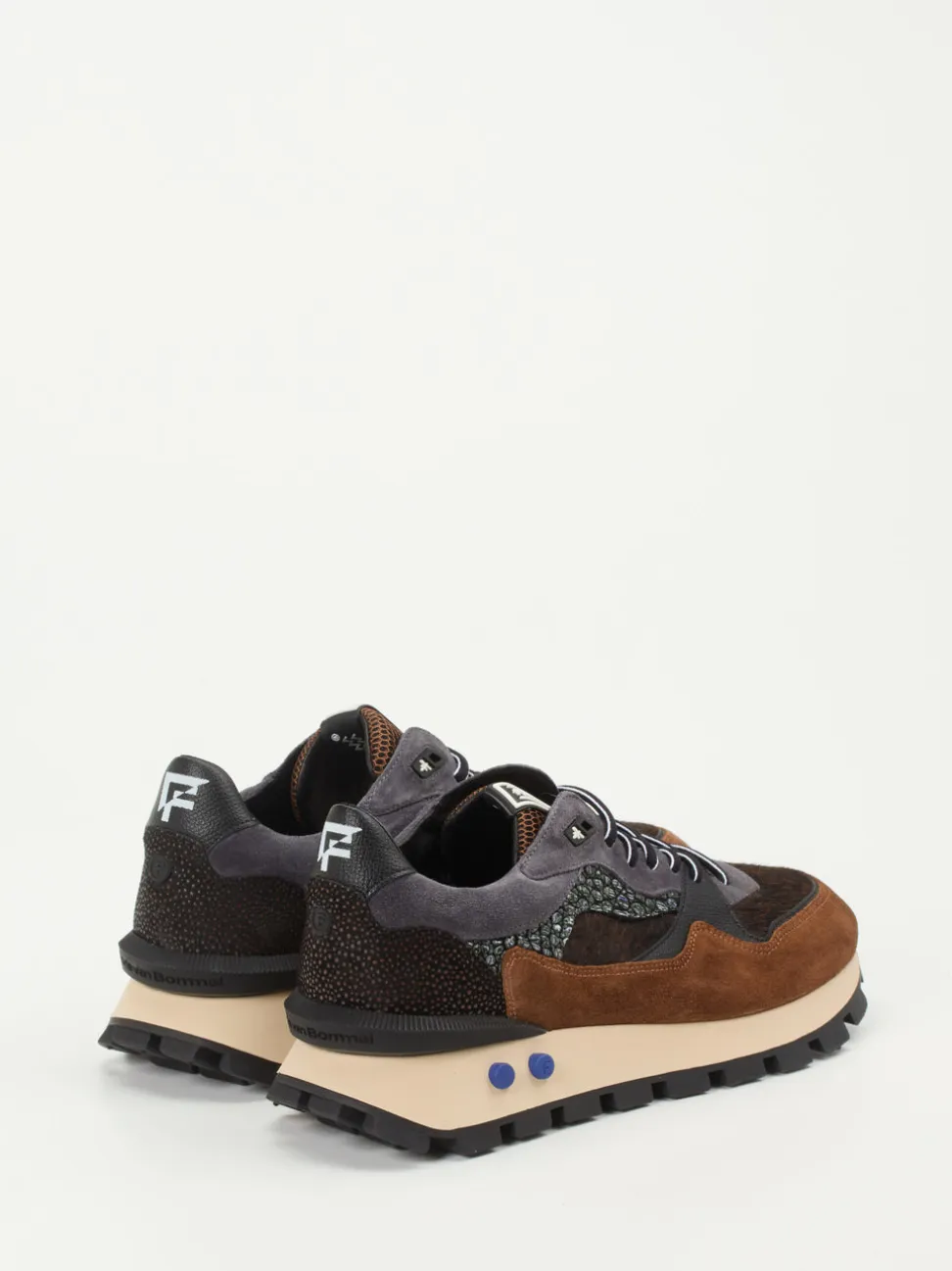 Floris van Bommel – Sneaker aus Fell und Veloursleder