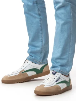 Floris van Bommel – Sneaker aus Veloursleder Weiß