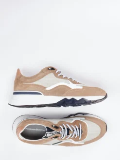 Floris van Bommel – Sneaker aus Veloursleder sandbraun
