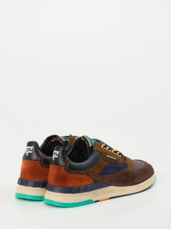 Floris van Bommel – Sneaker aus Veloursleder braun